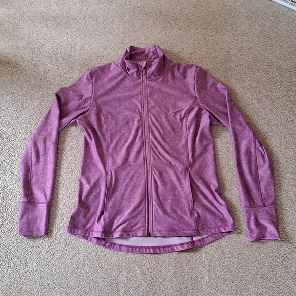 Mondetta Active Jacket Full Zip Stretch Performance Top Large Pink Print - Picture 13 of 14